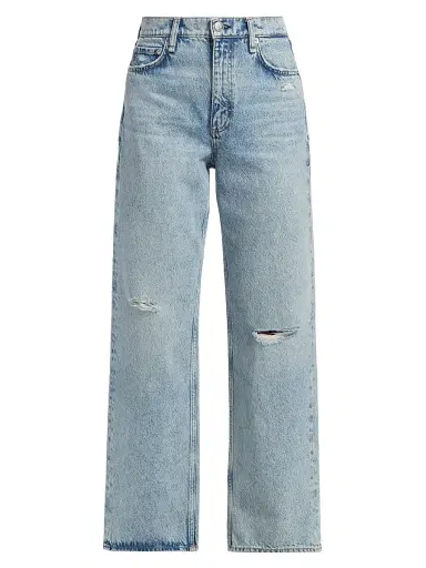 rag & bone Women's Shea High-Rise Relaxed Straight Jeans - Calypso Holes | Thumbnail 1 rag & bone Women's Shea High-Rise Relaxed Straight Jeans - Calypso Holes | Thumbnail 1