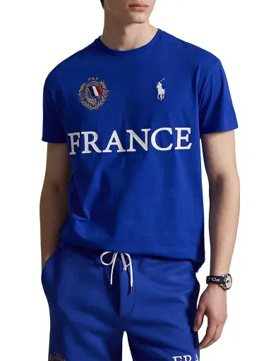 Polo Ralph Lauren Men's France Crewneck Cotton T-Shirt - Cruise Royal - Size XXL | Thumbnail 3