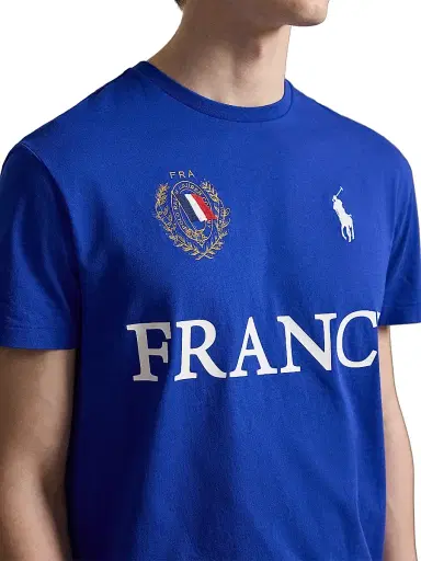 Polo Ralph Lauren Men's France Crewneck Cotton T-Shirt - Cruise Royal - Size XXL | Thumbnail 5
