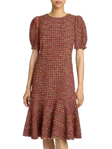 Santorelli Women's Dasia Tweed Knee-Length Dress | Thumbnail 2