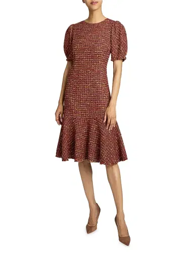 Santorelli Women's Dasia Tweed Knee-Length Dress | Thumbnail 3