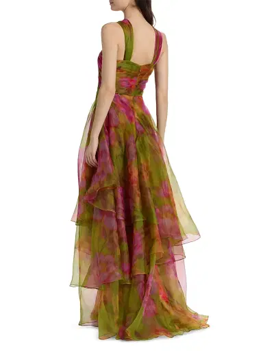Theia Women's Rosalinda Organza Twisted Halter Gown - Camilia Pop | Thumbnail 5 Theia Women's Rosalinda Organza Twisted Halter Gown - Camilia Pop | Thumbnail 5