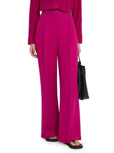 Argent Women's Pleated Twill High-Rise Trousers | Thumbnail 3