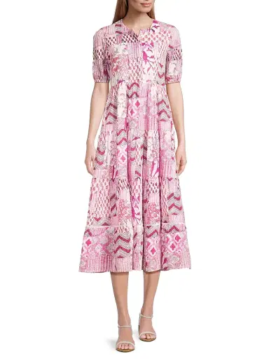 Ro's Garden Women's Daphne Cotton Midi-Dress | Thumbnail 2