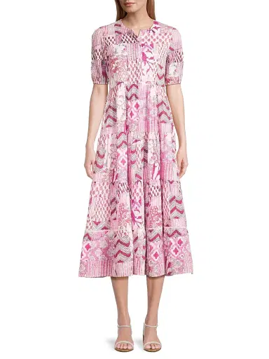 Ro's Garden Women's Daphne Cotton Midi-Dress | Thumbnail 3