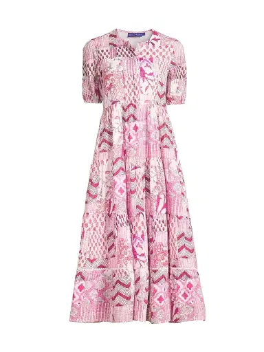 Ro's Garden Women's Daphne Cotton Midi-Dress | Thumbnail 1