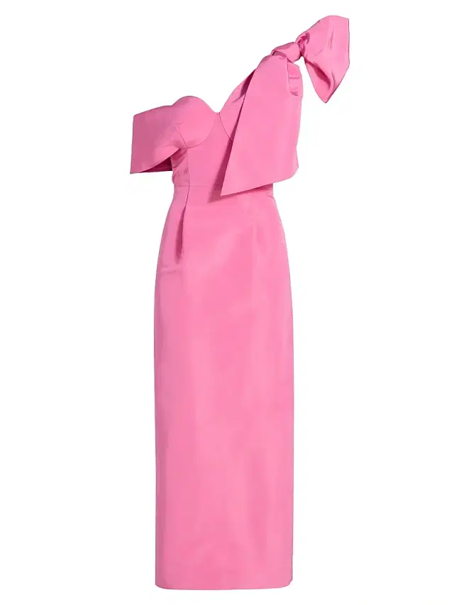 Rosie Assoulin Women's Loop-Dy Loo Bow Cocktail Dress - Pink Grapefruit