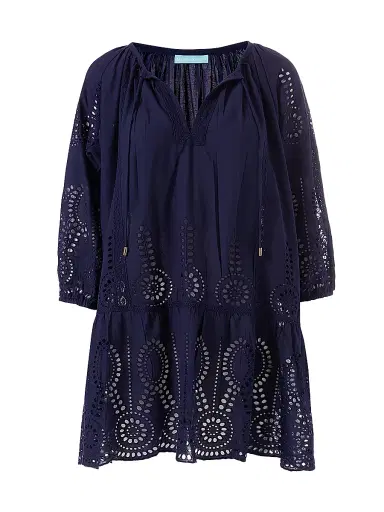 Melissa Odabash Women's Ashley Eyelet Cotton Cover-Up Minidress | Thumbnail 1 Melissa Odabash Women's Ashley Eyelet Cotton Cover-Up Minidress | Thumbnail 1