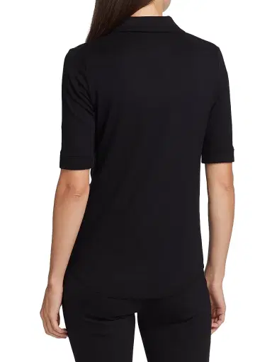 Majestic Filatures Women's Soft Touch Elbow-Sleeve Pocket Shirt - Noir | Thumbnail 5 Majestic Filatures Women's Soft Touch Elbow-Sleeve Pocket Shirt - Noir | Thumbnail 5