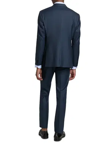 Giorgio Armani Men's Wool Single-Breasted Suit - Navy Black - Size 42 | Thumbnail 5 Giorgio Armani Men's Wool Single-Breasted Suit - Navy Black - Size 42 | Thumbnail 5