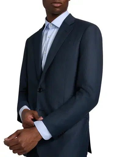 Giorgio Armani Men's Wool Single-Breasted Suit - Navy Black - Size 42 | Thumbnail 6 Giorgio Armani Men's Wool Single-Breasted Suit - Navy Black - Size 42 | Thumbnail 6