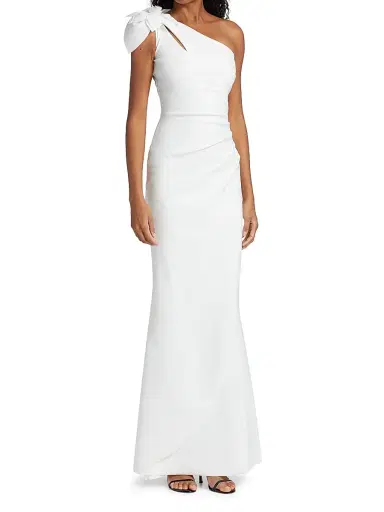 Chiara Boni La Petite Robe Women's Gosia One-Shoulder Gown - White - Size 2 | Thumbnail 2 Chiara Boni La Petite Robe Women's Gosia One-Shoulder Gown - White - Size 2 | Thumbnail 2