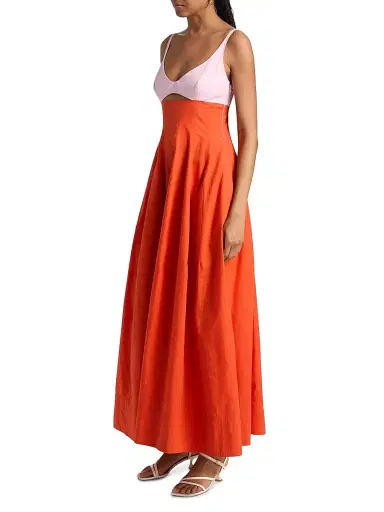 Simkhai Women's Maddy Cotton-Blend A-Line Midi-Dress - Lobster Multi - Size 4 | Thumbnail 4 Simkhai Women's Maddy Cotton-Blend A-Line Midi-Dress - Lobster Multi - Size 4 | Thumbnail 4