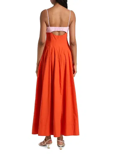 Simkhai Women's Maddy Cotton-Blend A-Line Midi-Dress - Lobster Multi - Size 4 | Thumbnail 5 Simkhai Women's Maddy Cotton-Blend A-Line Midi-Dress - Lobster Multi - Size 4 | Thumbnail 5
