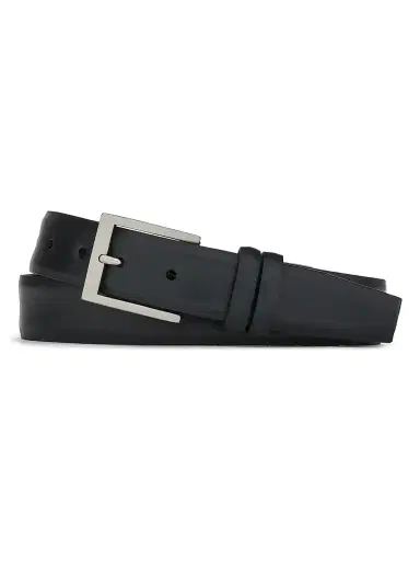 W. Kleinberg Men's Nappa Leather Plated-Brass Belt - Black - Size 42 | Thumbnail 1 W. Kleinberg Men's Nappa Leather Plated-Brass Belt - Black - Size 42 | Thumbnail 1