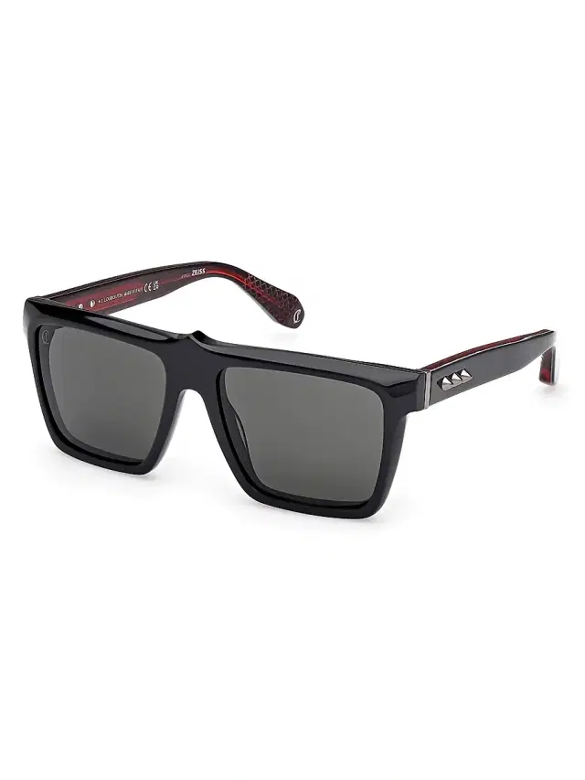 Christian Louboutin Men's 56MM Square Sunglasses - Black