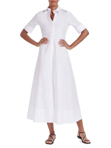 Staud Women's Joan Collared Maxi Shirtdress | Thumbnail 2 Staud Women's Joan Collared Maxi Shirtdress | Thumbnail 2