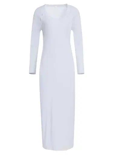 Hanro Women's Pure Essence Long-Sleeve Gown - Blue Glow - Size XS | Thumbnail 1