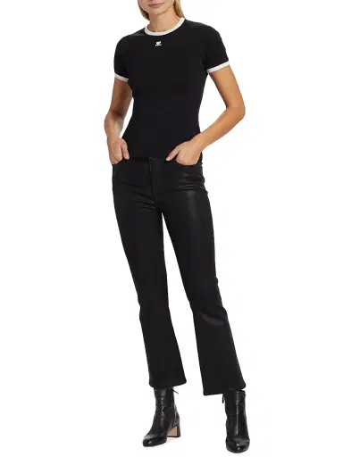 Courrèges Women's Reedition Contrast Cotton Tee | Thumbnail 2