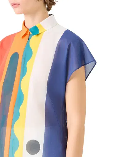 Akris Women's Abstract Cotton Voile Shirt | Thumbnail 6 Akris Women's Abstract Cotton Voile Shirt | Thumbnail 6