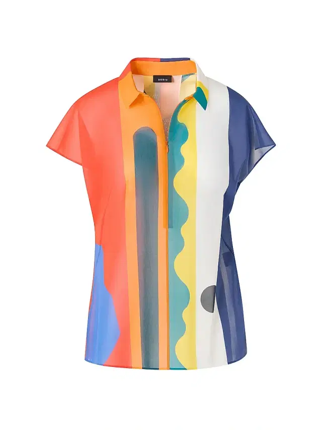Women's Abstract Cotton Voile Shirt