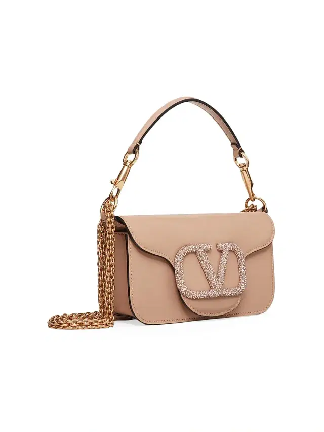 Women's Locò Shoulder Bag With Jewel Logo - Rose Cannelle