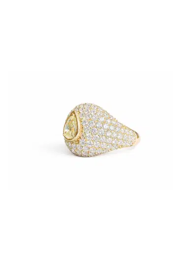 Wish Fine Jewelry 2.41ct Diamond 18K Gold Pave Pear Ring | Thumbnail 2 Wish Fine Jewelry 2.41ct Diamond 18K Gold Pave Pear Ring | Thumbnail 2