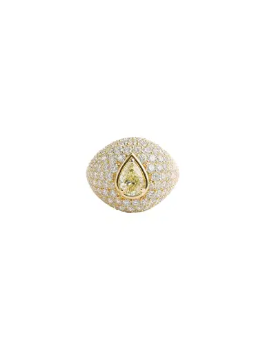 Wish Fine Jewelry 2.41ct Diamond 18K Gold Pave Pear Ring | Thumbnail 1 Wish Fine Jewelry 2.41ct Diamond 18K Gold Pave Pear Ring | Thumbnail 1