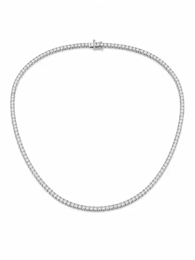 Wish Fine Jewelry 3.0ct Diamond 18K Gold Tennis Necklace | Thumbnail 2