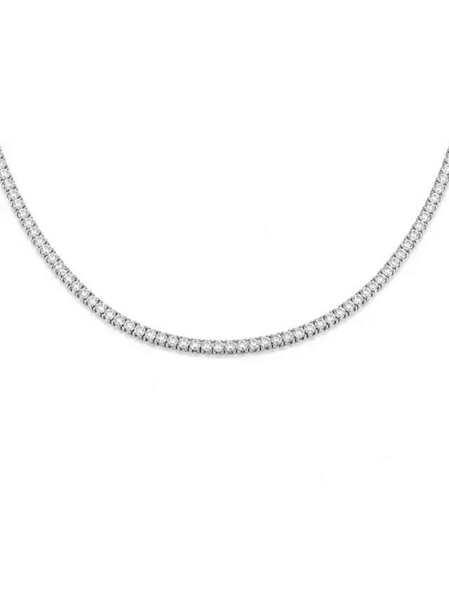 Wish Fine Jewelry 3.0ct Diamond 18K Gold Tennis Necklace
