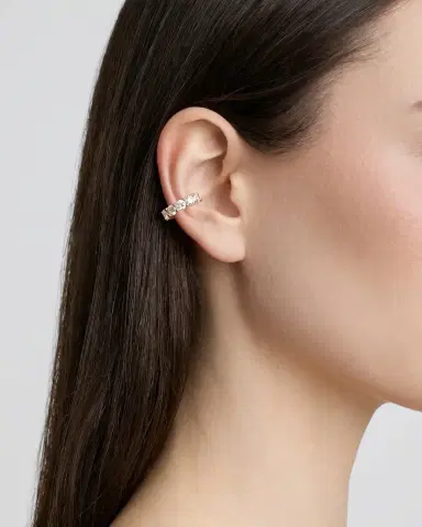 Jennifer Fisher Lab Diamond Round Cut Ear Cuff | Thumbnail 1 Jennifer Fisher Lab Diamond Round Cut Ear Cuff | Thumbnail 1