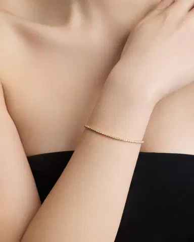 Jennifer Fisher Lab Diamond Round Cut Tennis Bracelet | Thumbnail 1