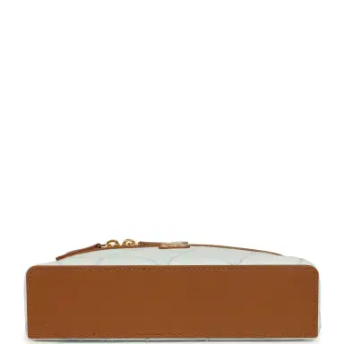 Chanel Chanel Coco Beach Top Handle Long Vanity Case with Chain Light Blue Denim and Brown Calfskin Gold Hardware | Thumbnail 6 Chanel Chanel Coco Beach Top Handle Long Vanity Case with Chain Light Blue Denim and Brown Calfskin Gold Hardware | Thumbnail 6