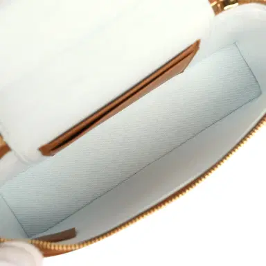 Chanel Chanel Coco Beach Top Handle Long Vanity Case with Chain Light Blue Denim and Brown Calfskin Gold Hardware | Thumbnail 8 Chanel Chanel Coco Beach Top Handle Long Vanity Case with Chain Light Blue Denim and Brown Calfskin Gold Hardware | Thumbnail 8