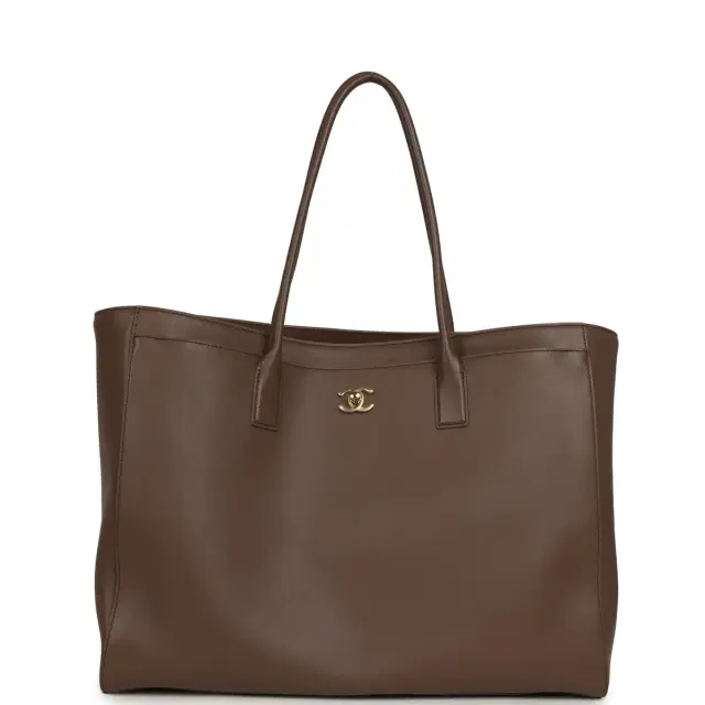 Chanel Chanel Large Cerf Shopping Bag Brown Calfskin Gold Hardware