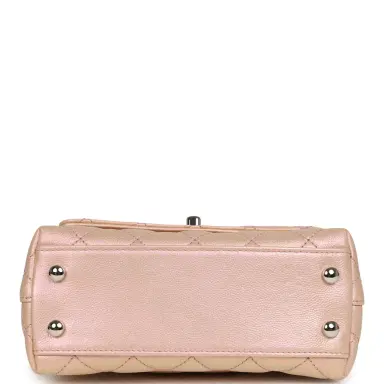 Chanel Chanel Micro Coco Top Handle Flap Iridescent Pink Shiny Caviar Mixed Metal Hardware | Thumbnail 6 Chanel Chanel Micro Coco Top Handle Flap Iridescent Pink Shiny Caviar Mixed Metal Hardware | Thumbnail 6
