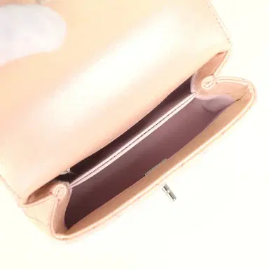Chanel Chanel Micro Coco Top Handle Flap Iridescent Pink Shiny Caviar Mixed Metal Hardware | Thumbnail 8 Chanel Chanel Micro Coco Top Handle Flap Iridescent Pink Shiny Caviar Mixed Metal Hardware | Thumbnail 8