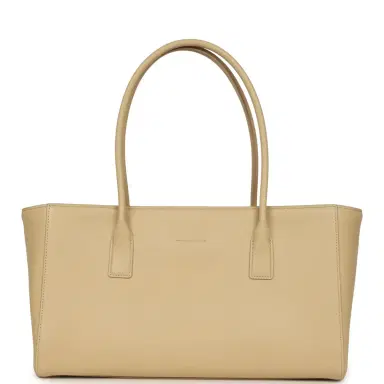 Chanel Chanel Small Cerf Shopping Bag Beige Calfskin Gold Hardware | Thumbnail 4
