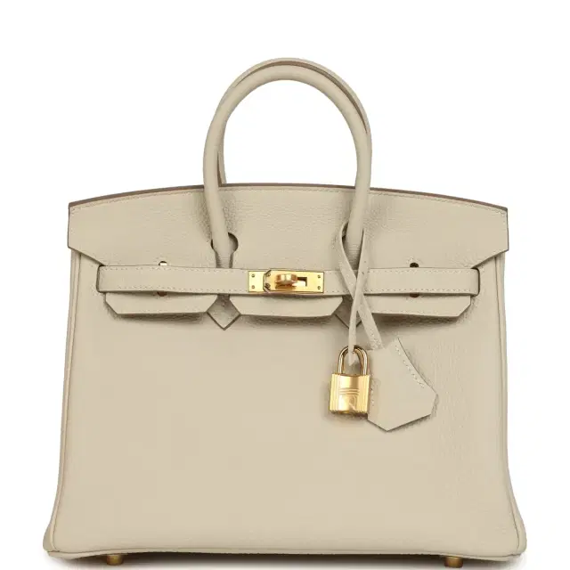 hermes Hermes Birkin 25 Craie Togo Gold Hardware