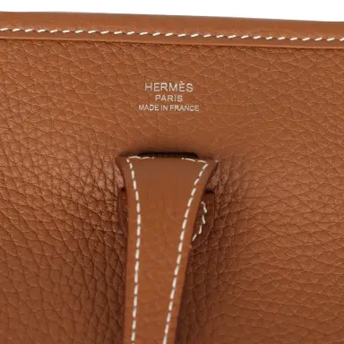 HERMÈS Hermes Evelyne 23 Gold Clemence Palladium Hardware | Thumbnail 7 HERMÈS Hermes Evelyne 23 Gold Clemence Palladium Hardware | Thumbnail 7