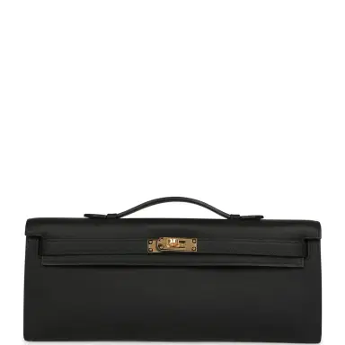 HERMÈS Hermes Kelly Cut Black Swift Gold Hardware | Thumbnail 1 HERMÈS Hermes Kelly Cut Black Swift Gold Hardware | Thumbnail 1