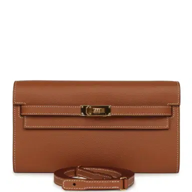 HERMÈS Hermes Kelly Wallet To Go Gold Evercolor Gold Hardware | Thumbnail 1 HERMÈS Hermes Kelly Wallet To Go Gold Evercolor Gold Hardware | Thumbnail 1