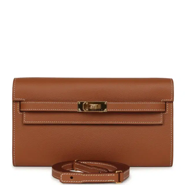 hermes Hermes Kelly Wallet To Go Gold Evercolor Gold Hardware