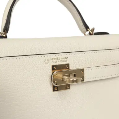 HERMÈS Hermes Special Order (HSS) Kelly Sellier 20 Nata Verso Chevre Mysore Permabrass Hardware | Thumbnail 7 HERMÈS Hermes Special Order (HSS) Kelly Sellier 20 Nata Verso Chevre Mysore Permabrass Hardware | Thumbnail 7