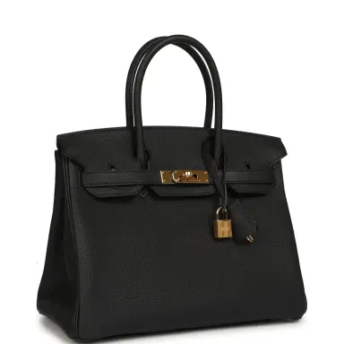 HERMÈS Pre-owned Hermes Birkin 30 Black Togo Gold Hardware | Thumbnail 2