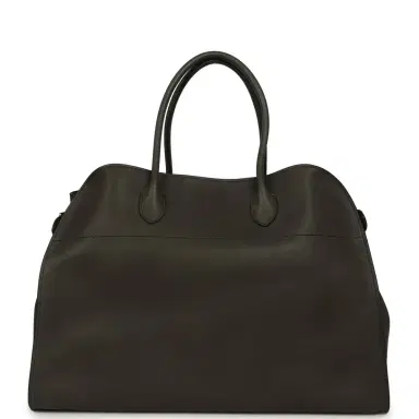 The Row The Row Soft Margaux 17 Bag Koala Grey Saddle Silver Hardware | Thumbnail 1 The Row The Row Soft Margaux 17 Bag Koala Grey Saddle Silver Hardware | Thumbnail 1