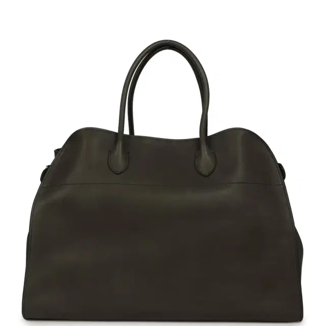 The Row Soft Margaux 17 Bag Koala Grey Saddle Silver Hardware