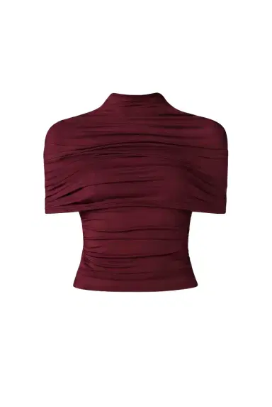 LAPOINTE Jersey Mock Neck Ruched Top | Thumbnail 1 LAPOINTE Jersey Mock Neck Ruched Top | Thumbnail 1