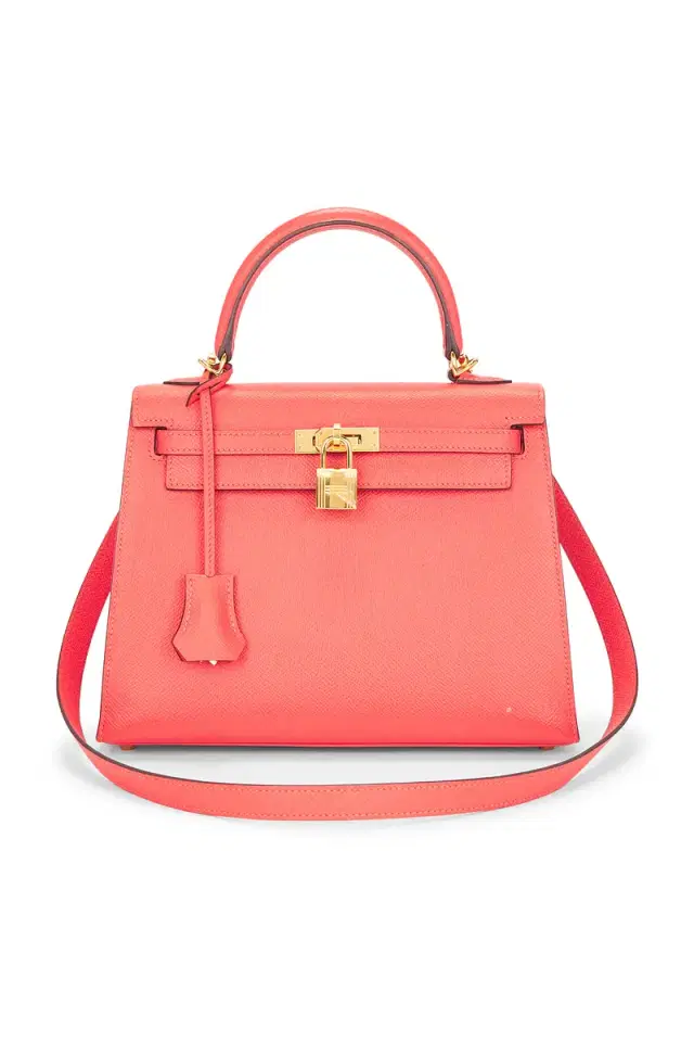 FWRD Renew Hermes Epsom Kelly 25 Sellier Handbag