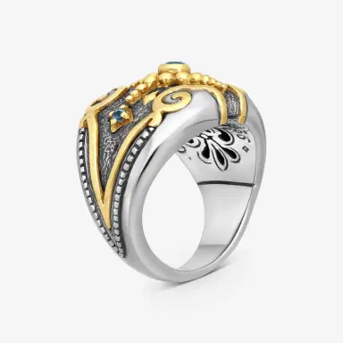 Konstantino Konstantino Angelic Sterling Silver & 18K Yellow Gold Ring Sz.7 by The Solist | Thumbnail 2